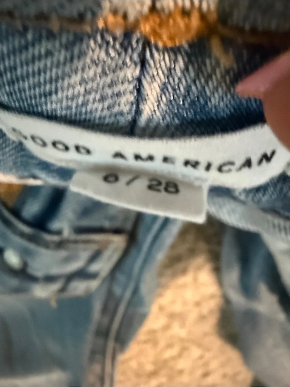 Good American Light Blue Distressed Jeans